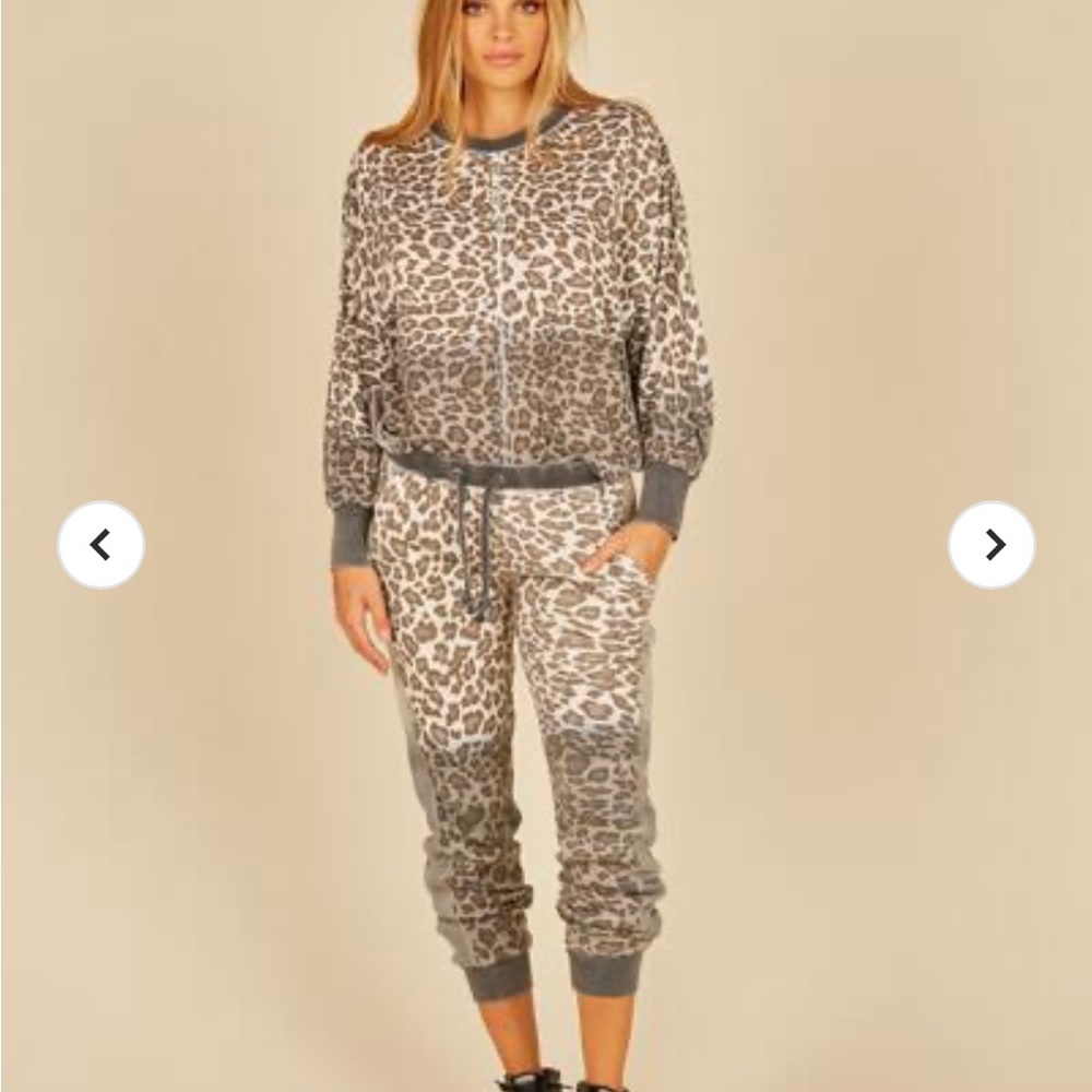 Vintage Havana leopard ombré 2 piece jogger and top